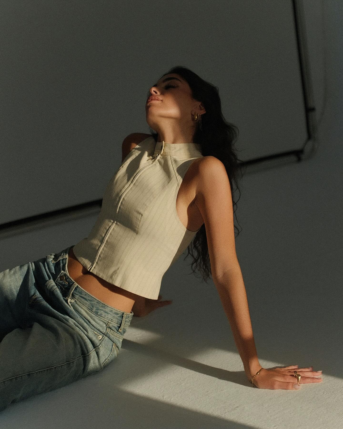 Zip-Up Ribbed Vest