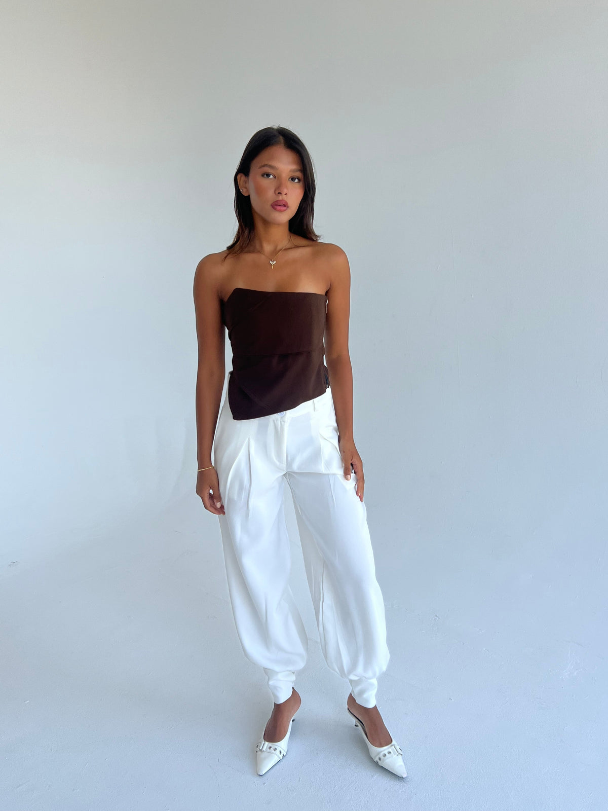 Pleated Tapered Pants