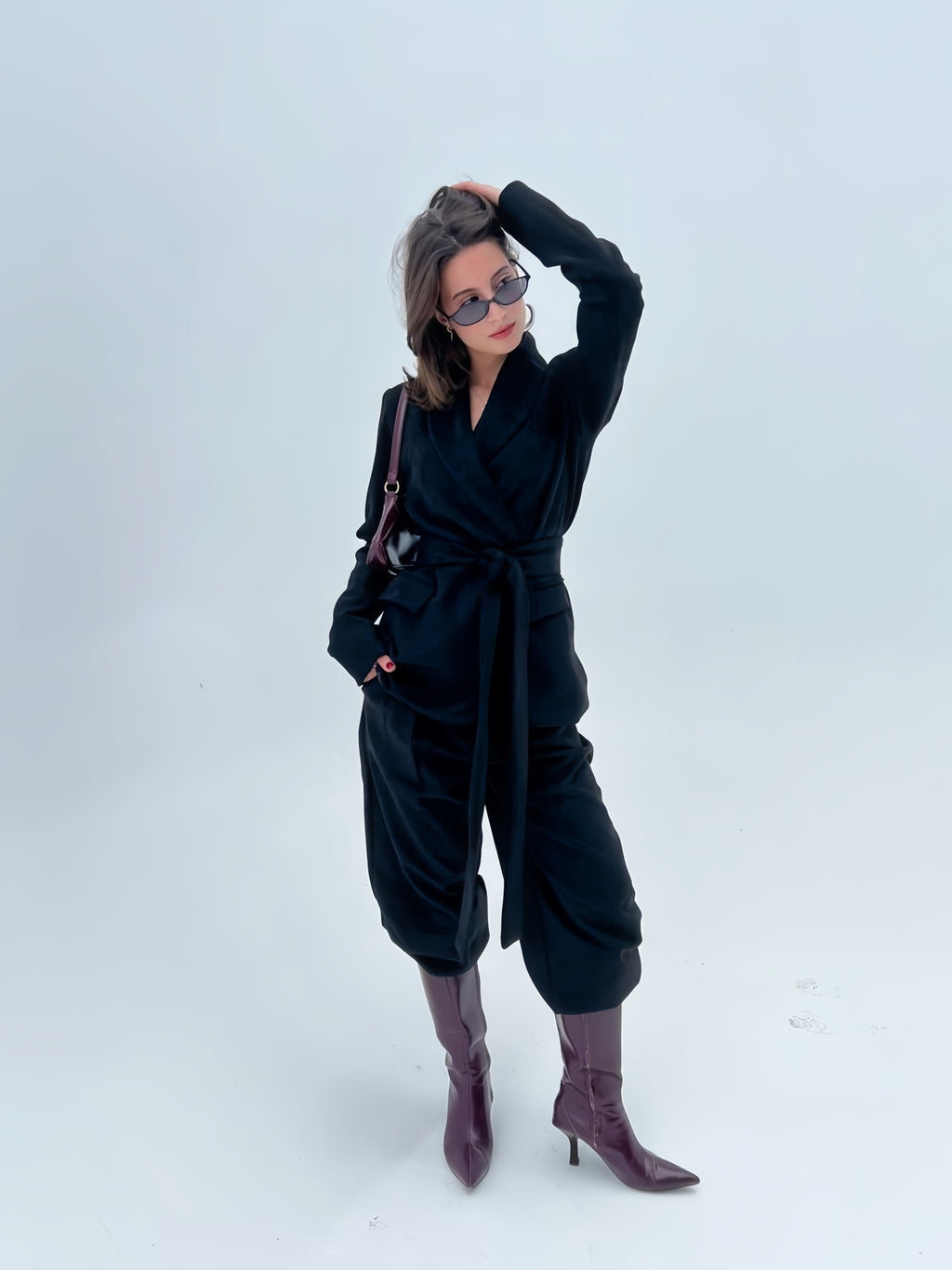 Suede Jacket and Trouser Set