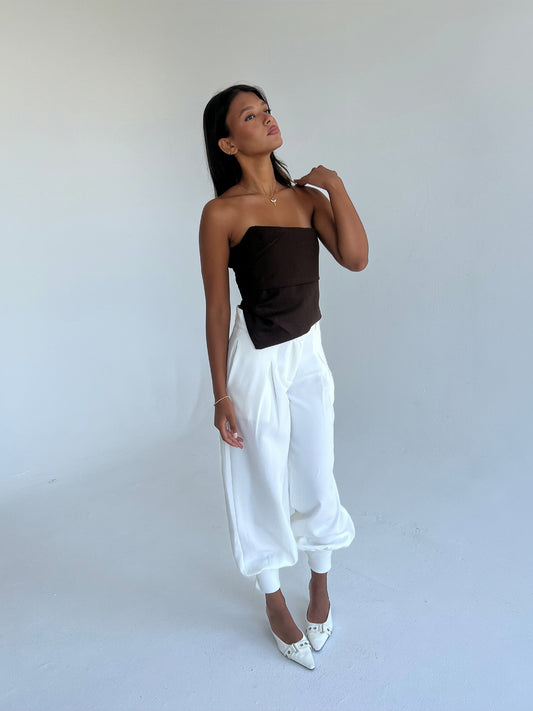 Pleated Tapered Pants