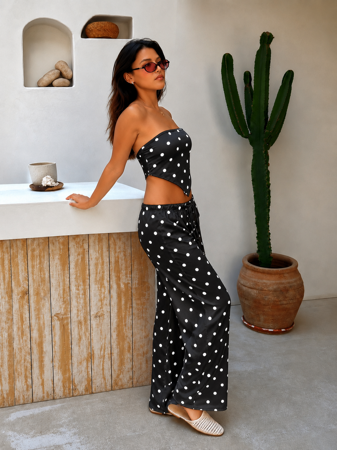 "Midnight Polka Summer Set"