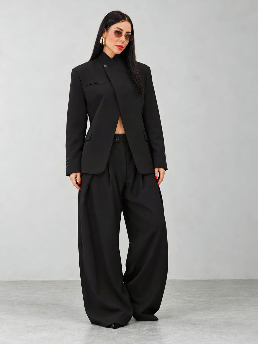 Asymmetric Wrap Suit