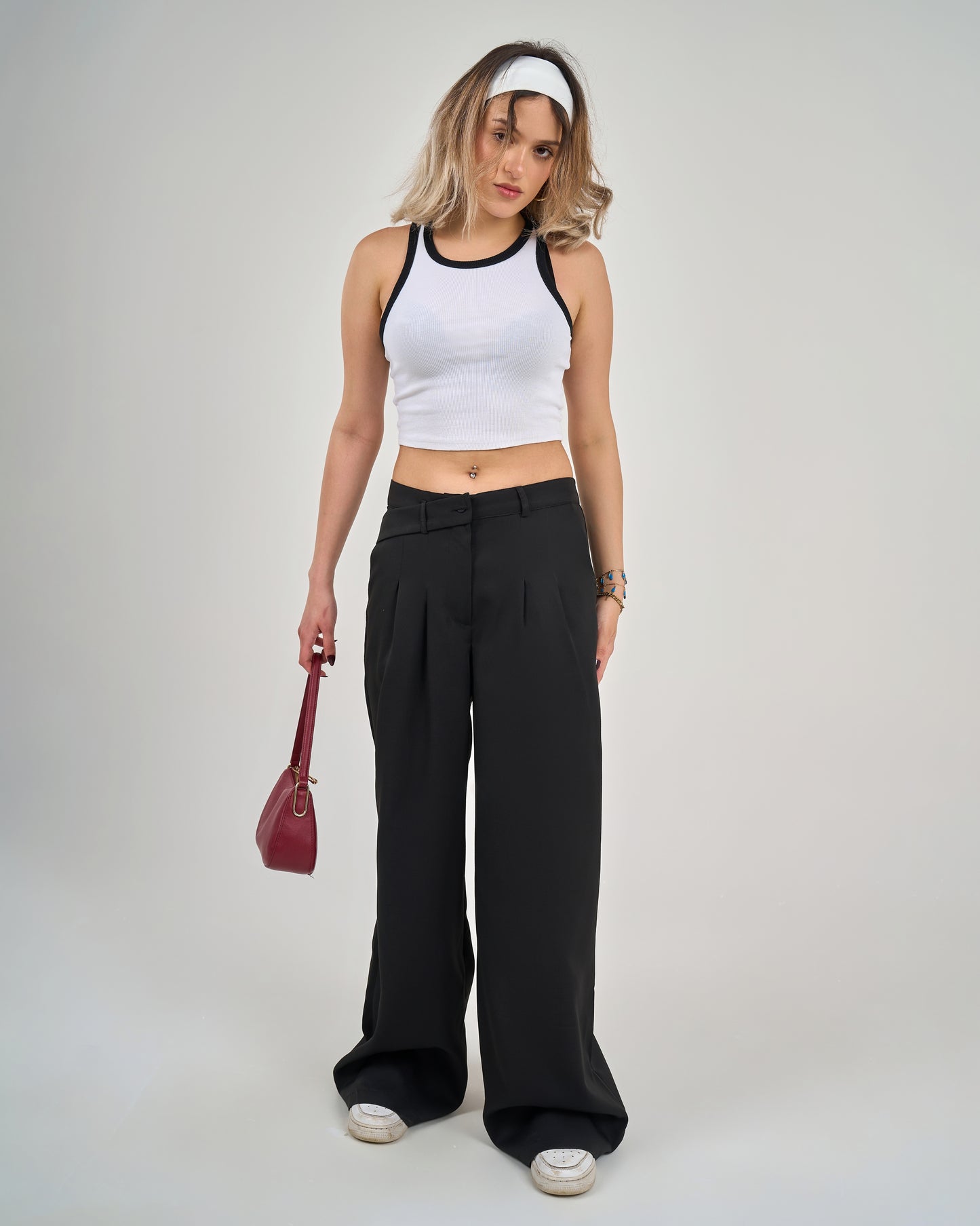 Seam trousers fabric decorative belt