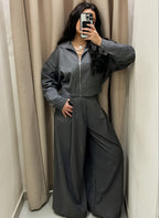 STRIPED BOXY JACKET SET