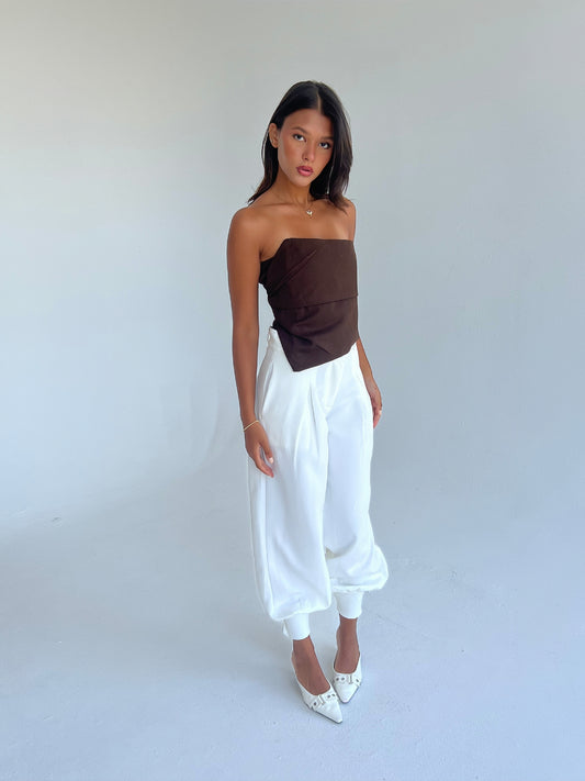 Pleated Tapered Pants