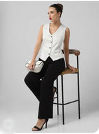 White Striped Vest