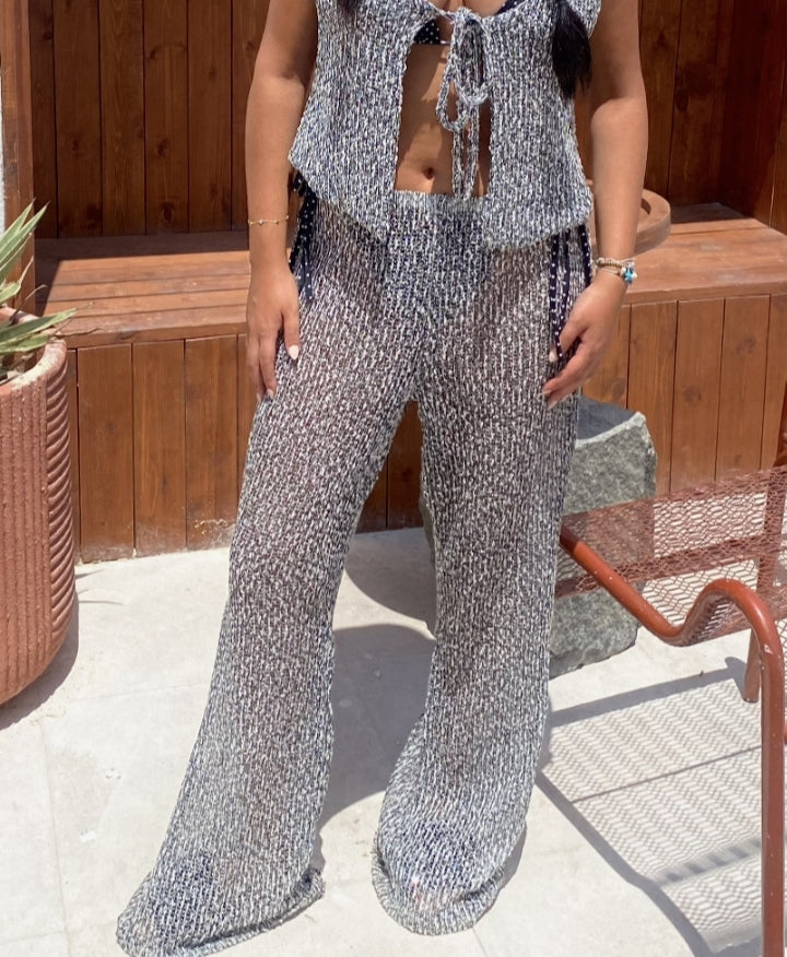 SEQUIN KNITWEAR VEST SET