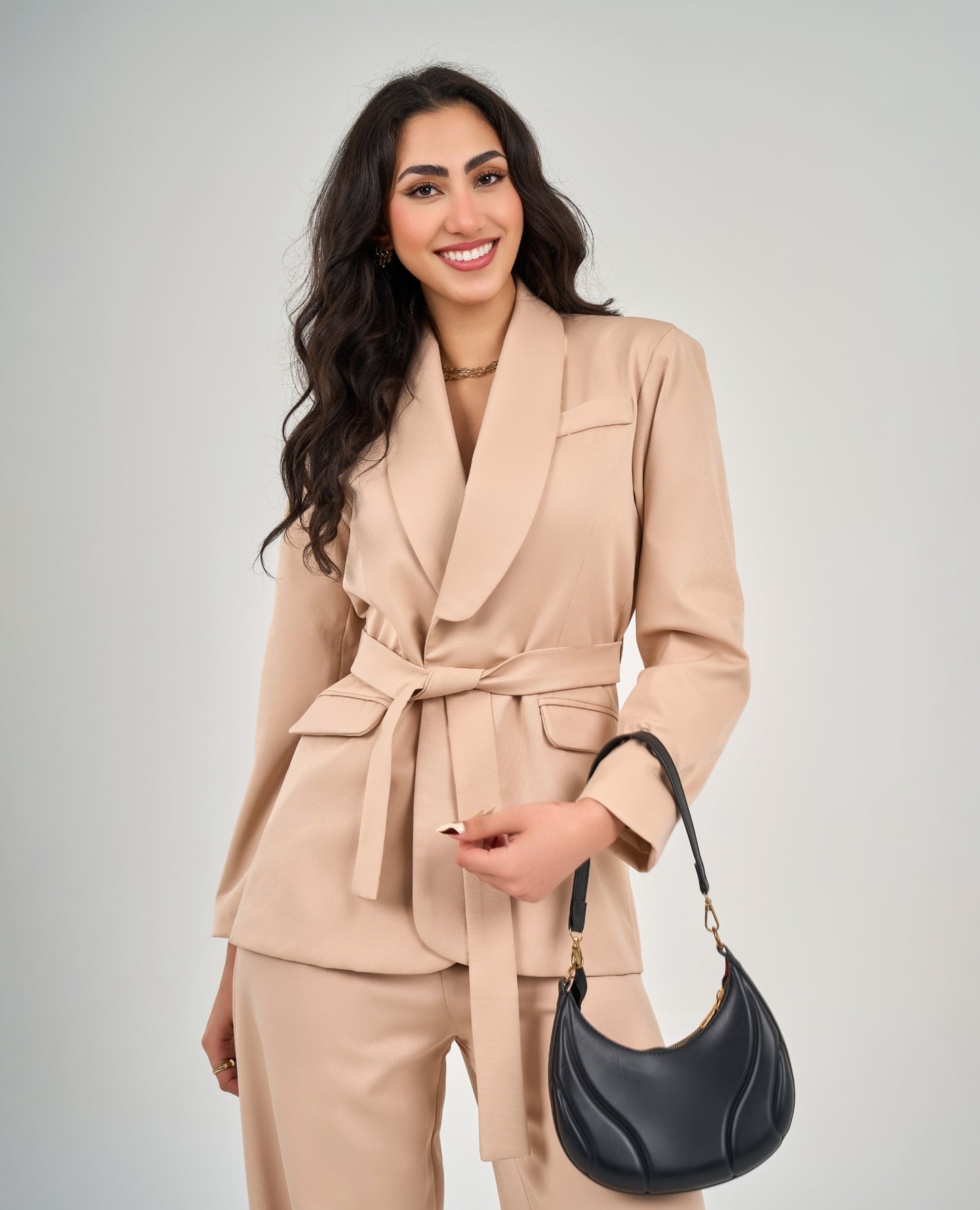 Premium Tailored Belted Blazer