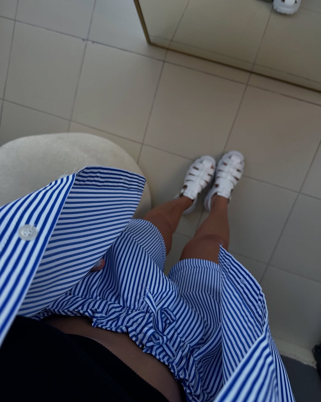 Suit Set Female Striped