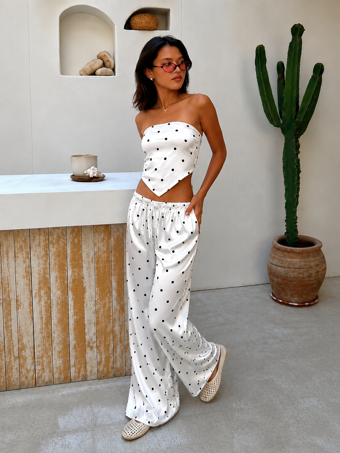 "Midnight Polka Summer Set"