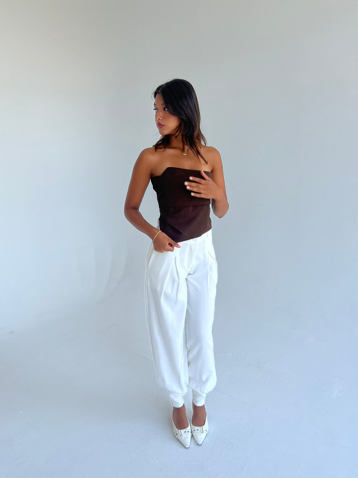 Pleated Tapered Pants
