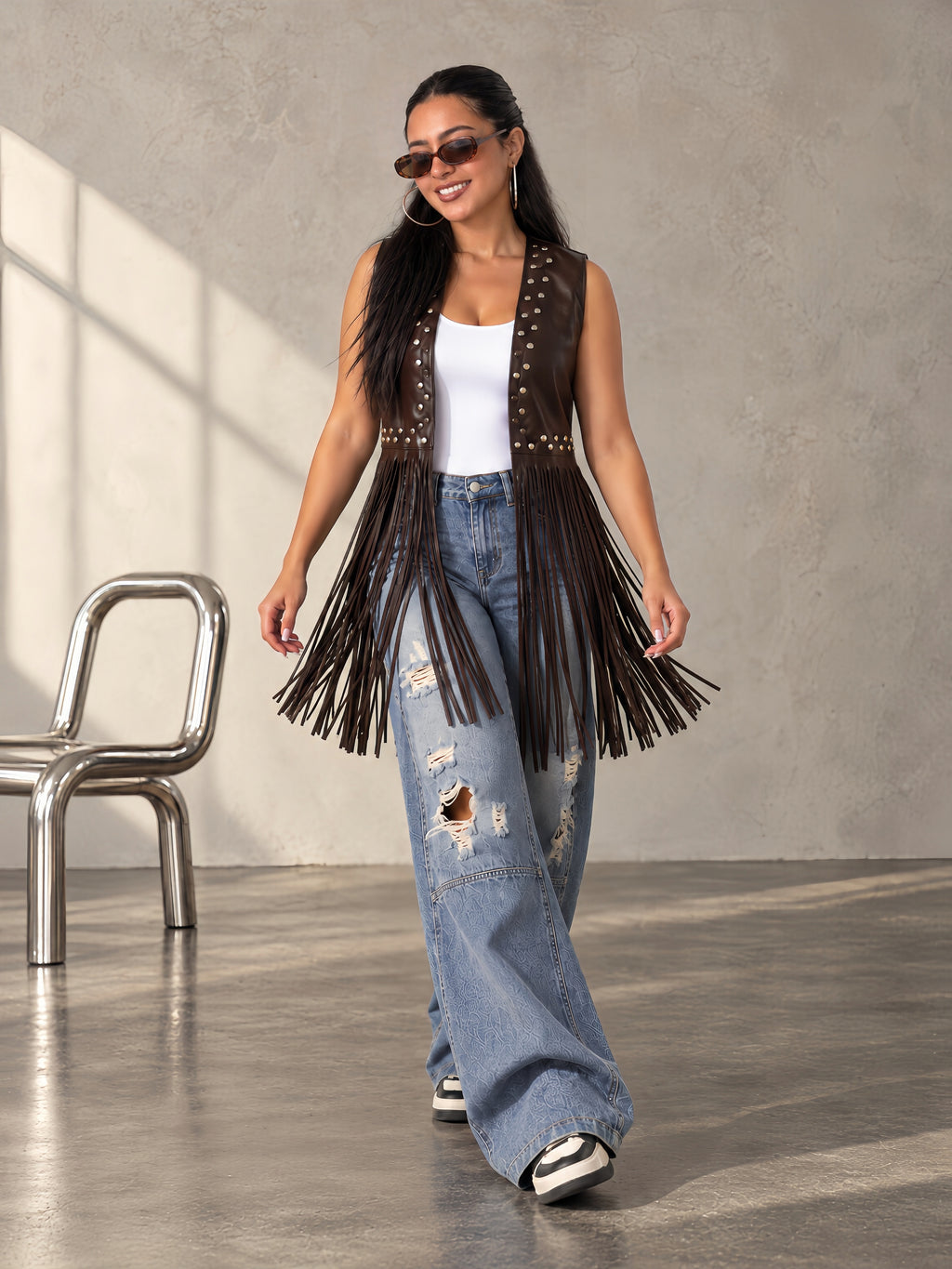 The Midnight Fringe Vest