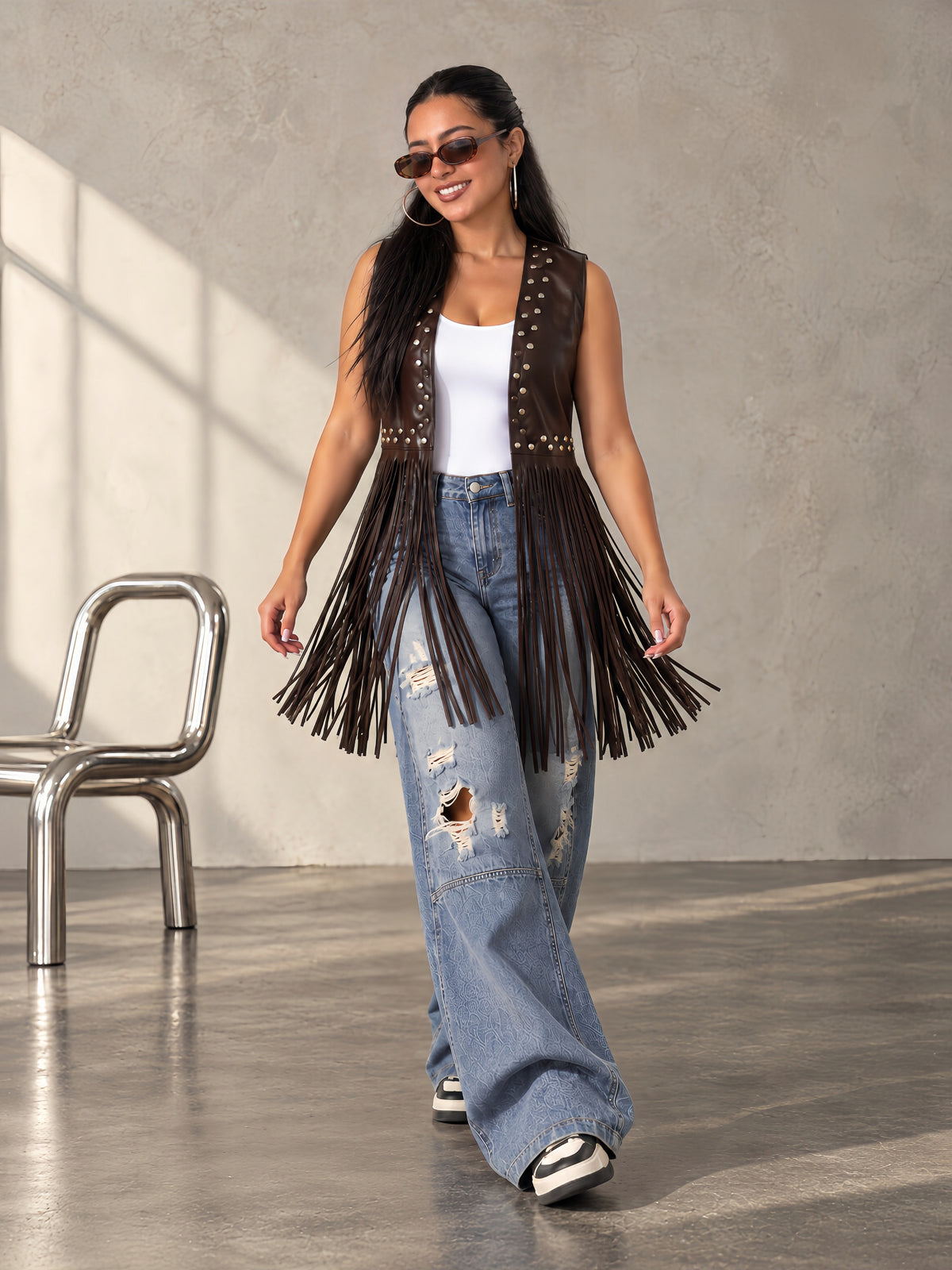 The Midnight Fringe Vest