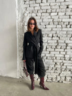 Suede Jacket and Trouser Set