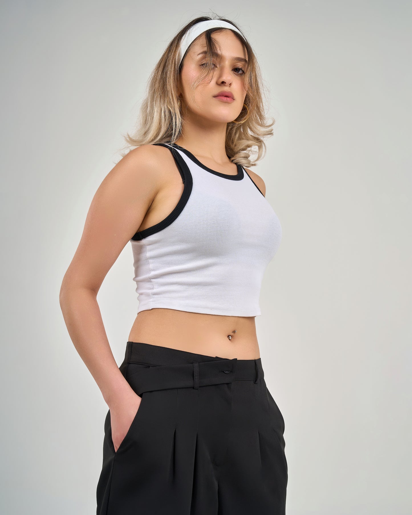 Seam trousers fabric decorative belt