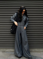 STRIPED BOXY JACKET SET