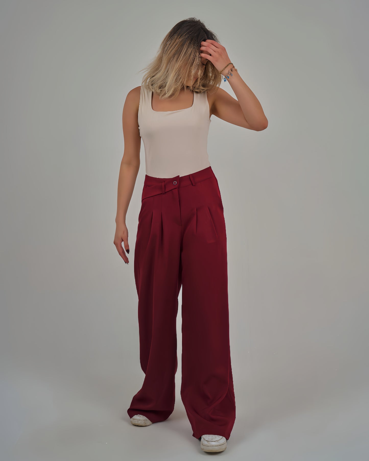 Seam trousers fabric decorative belt