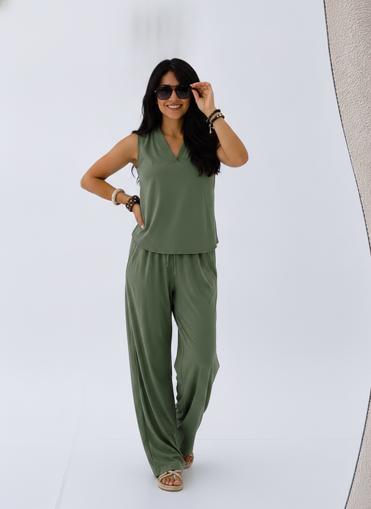 Luna Halter Linen Set