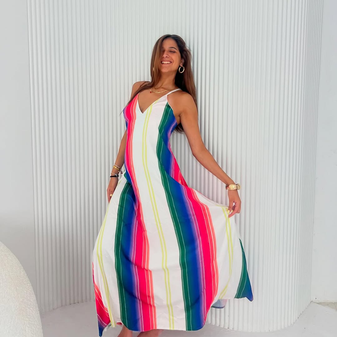 Rainbow Strappy Dress