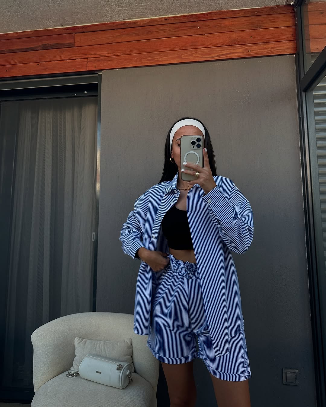 Suit Set Female Striped