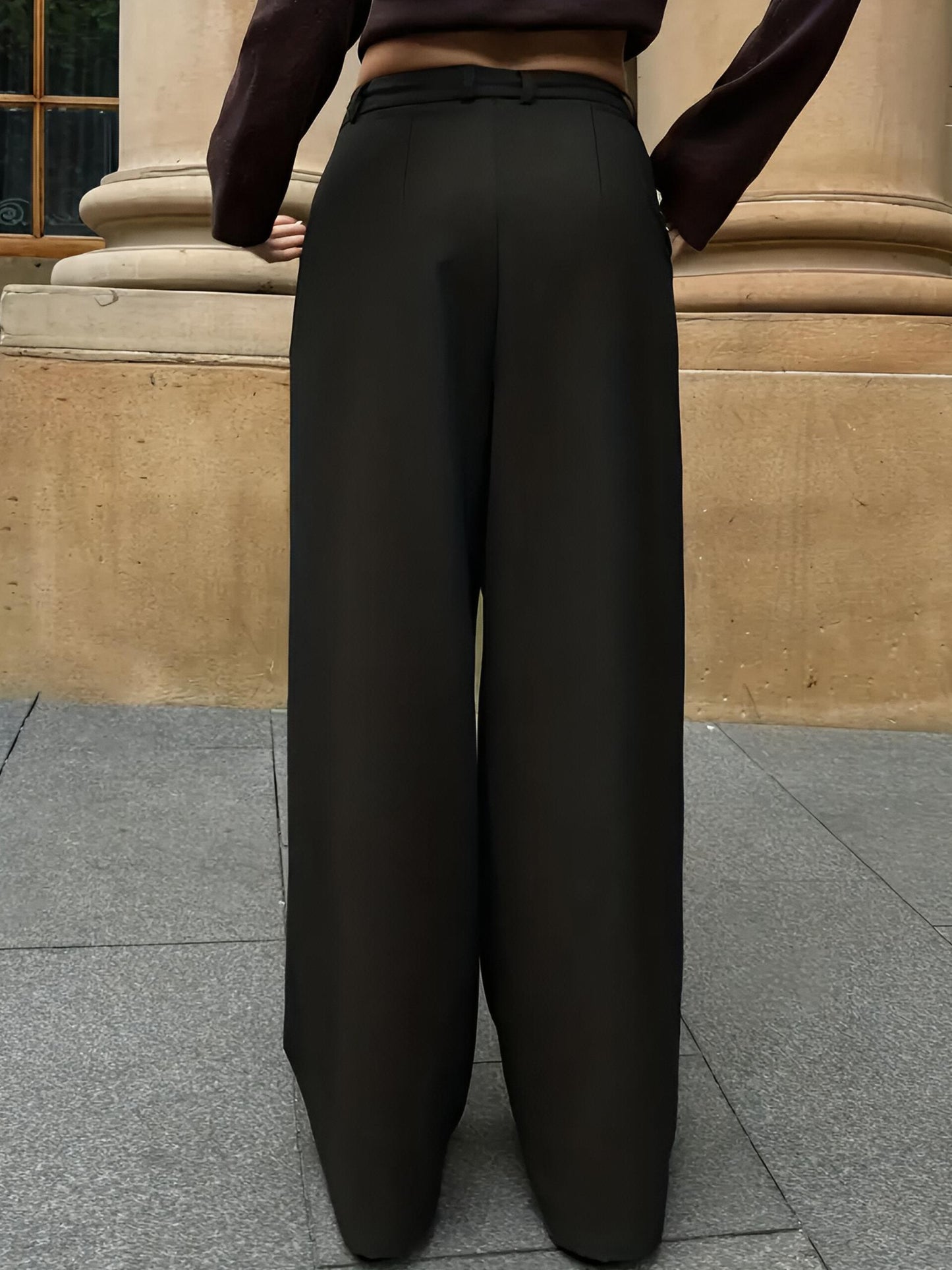 Trousers with wrap detail
