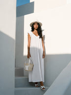 LONG PUFF SLEEVE DRESS