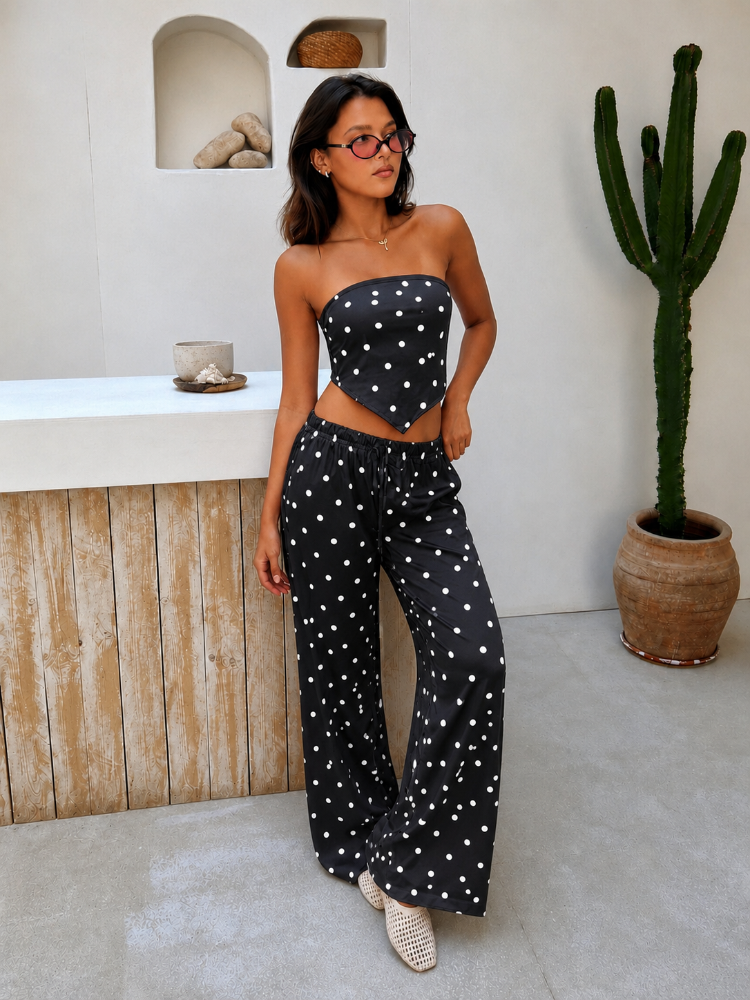 "Midnight Polka Summer Set"