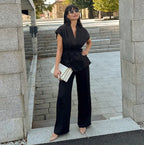 Linen Blend Pleated Sets
