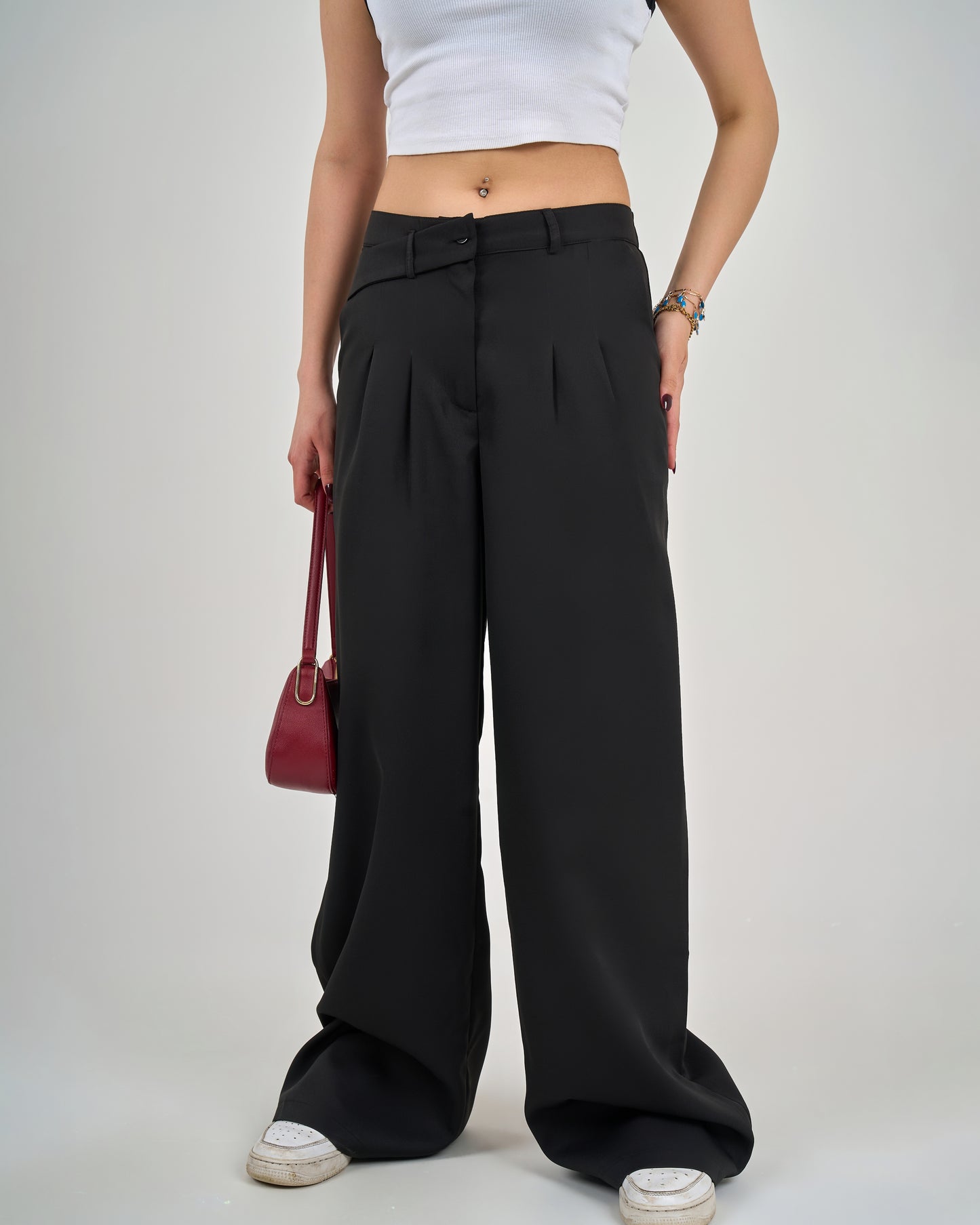 Seam trousers fabric decorative belt