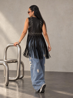 The Midnight Fringe Vest