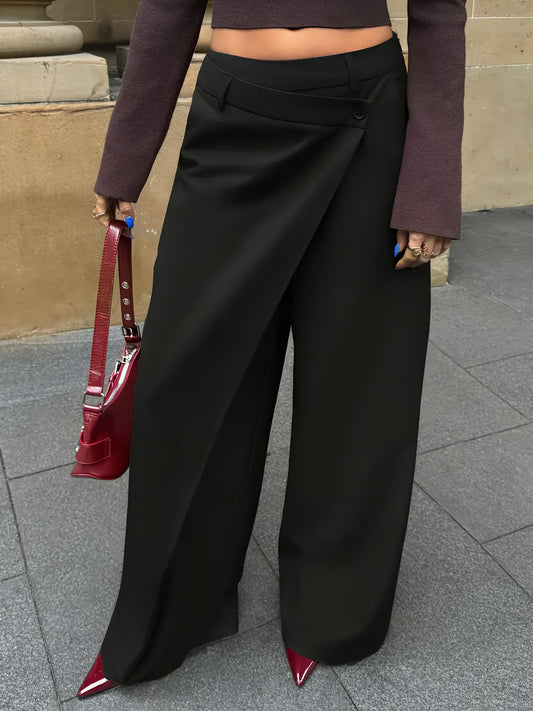 Trousers with wrap detail