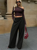Trousers with wrap detail