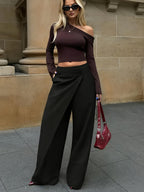 Trousers with wrap detail