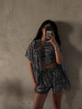 Savannah Shorts Set - Zebra