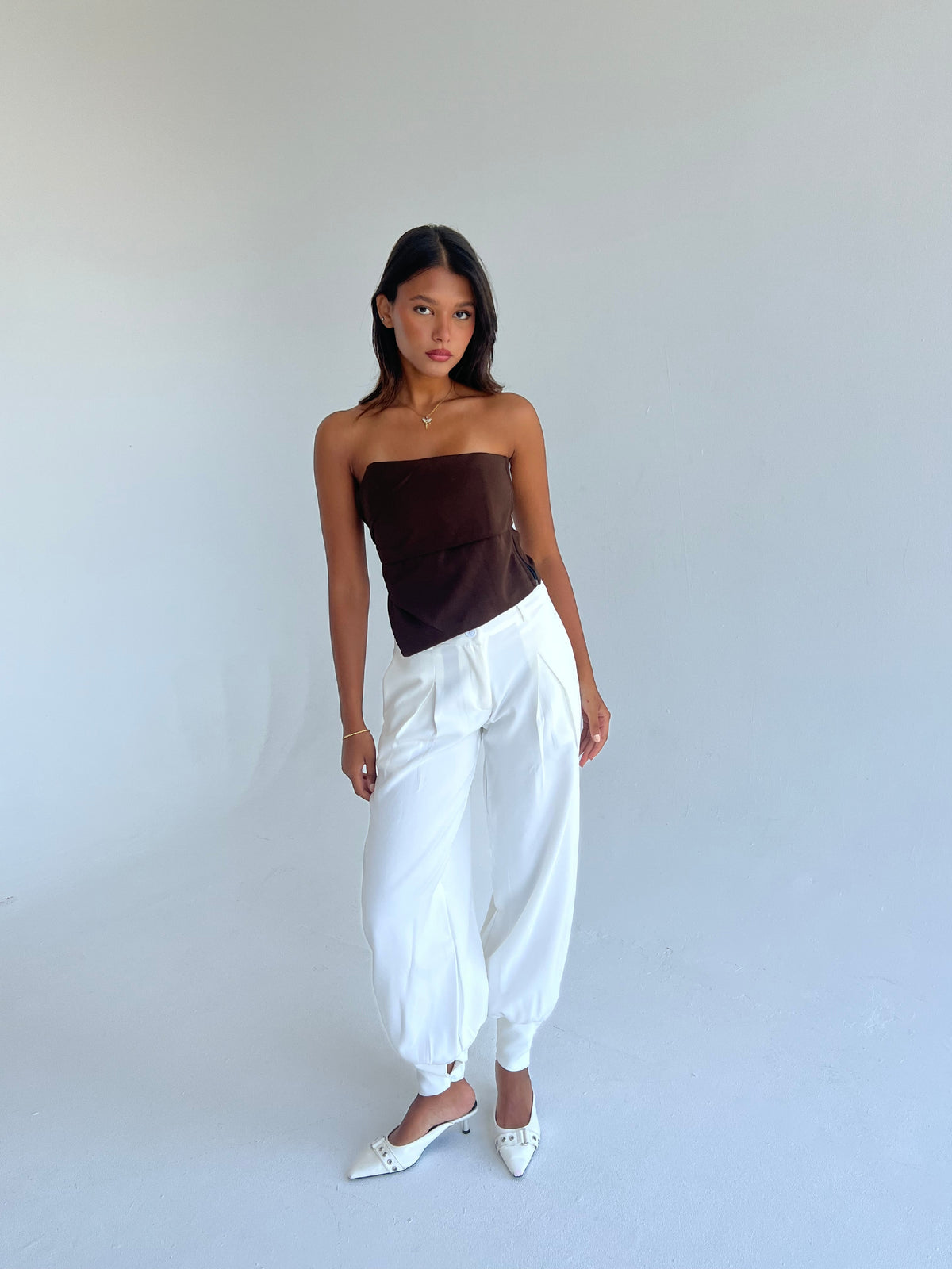 Pleated Tapered Pants