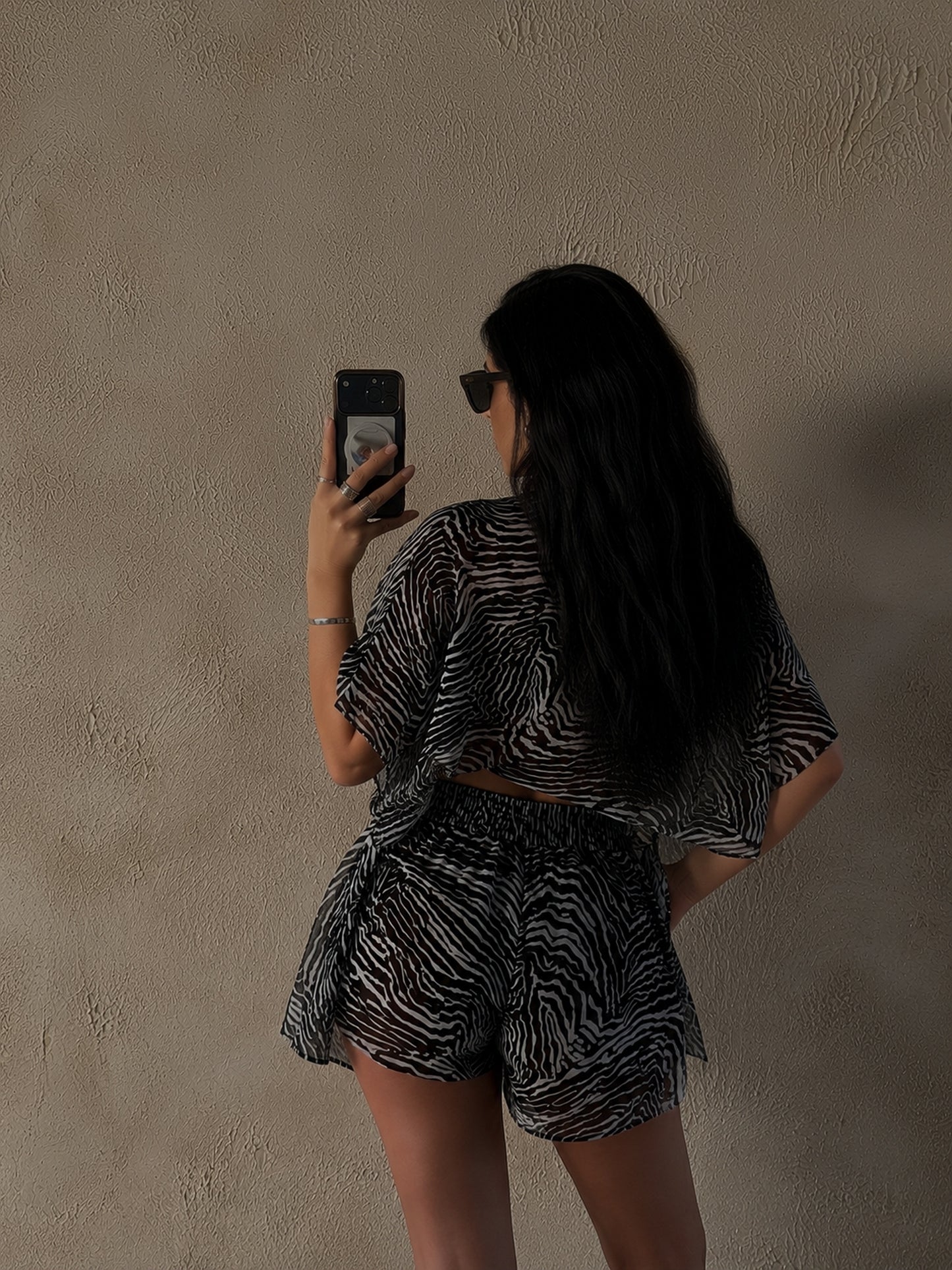 Savannah Shorts Set - Zebra