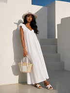 LONG PUFF SLEEVE DRESS