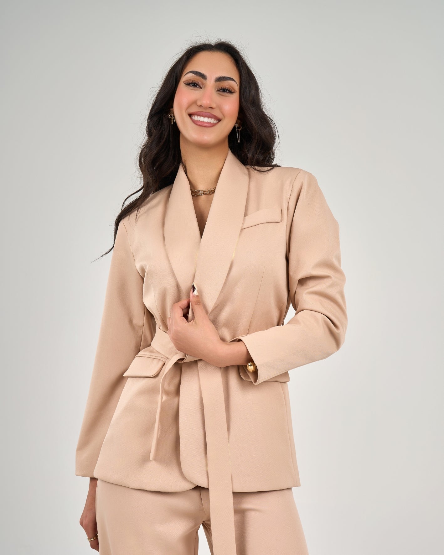 Premium Tailored Belted Blazer