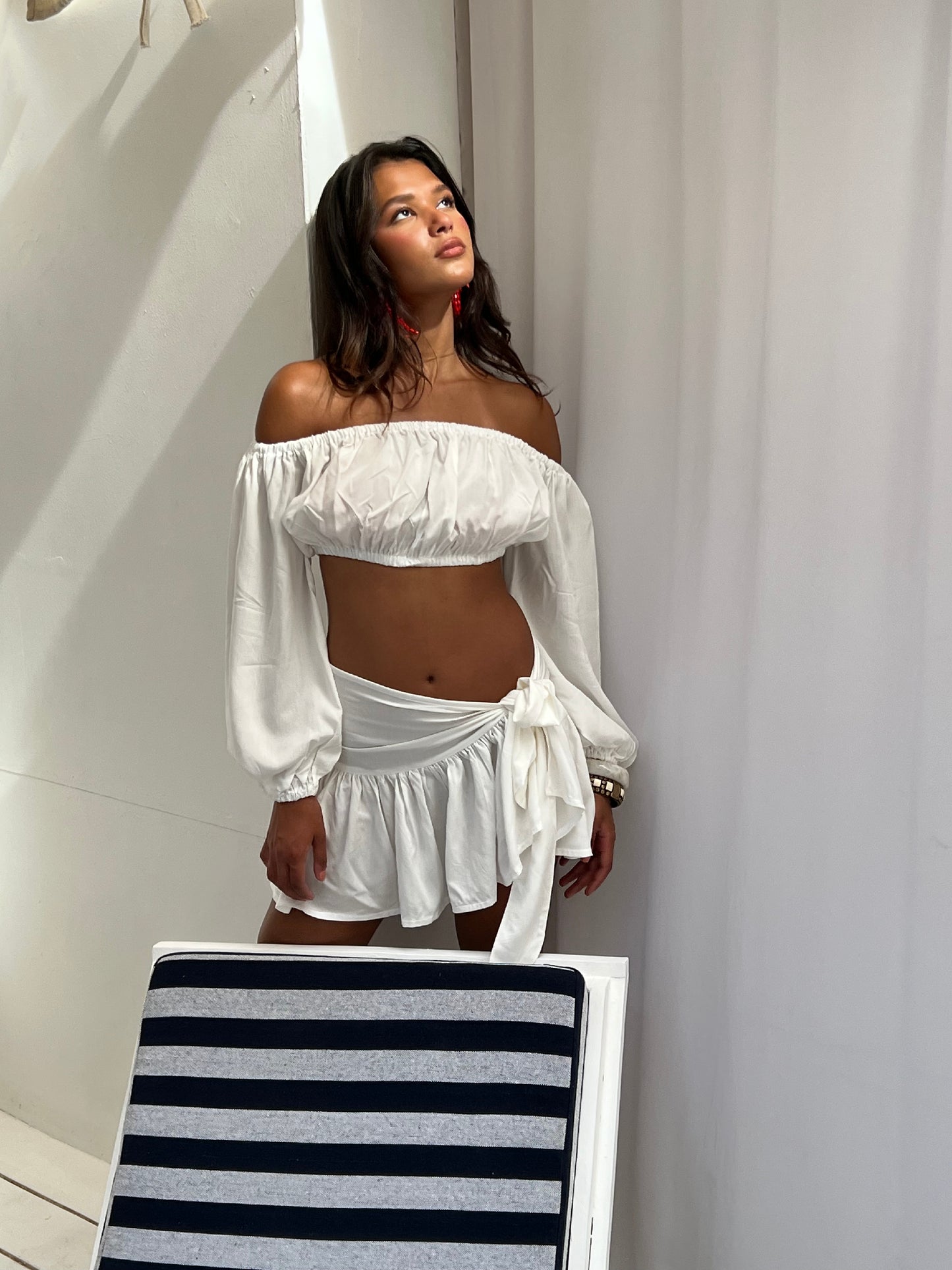 Latina set with mini skirt