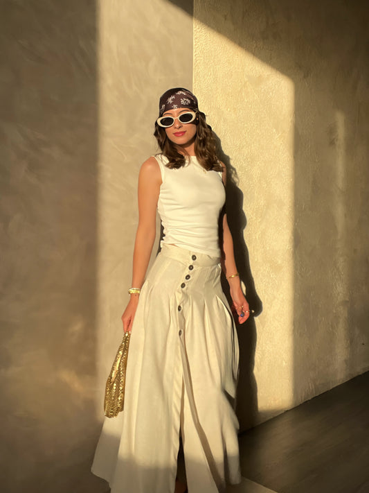 Linen Maxi Skirt