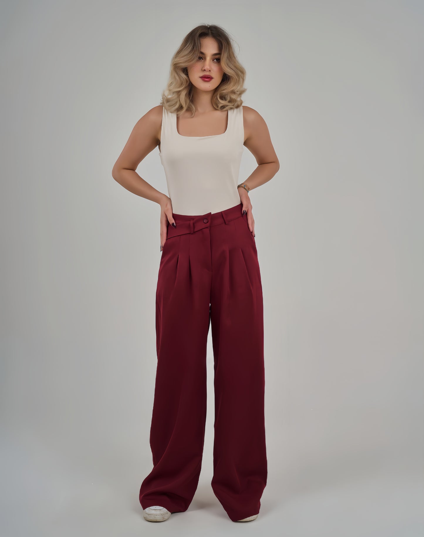 Seam trousers fabric decorative belt