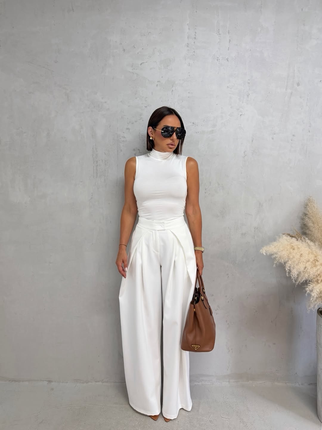 Elara Wide-Leg Pants-Ivory-White