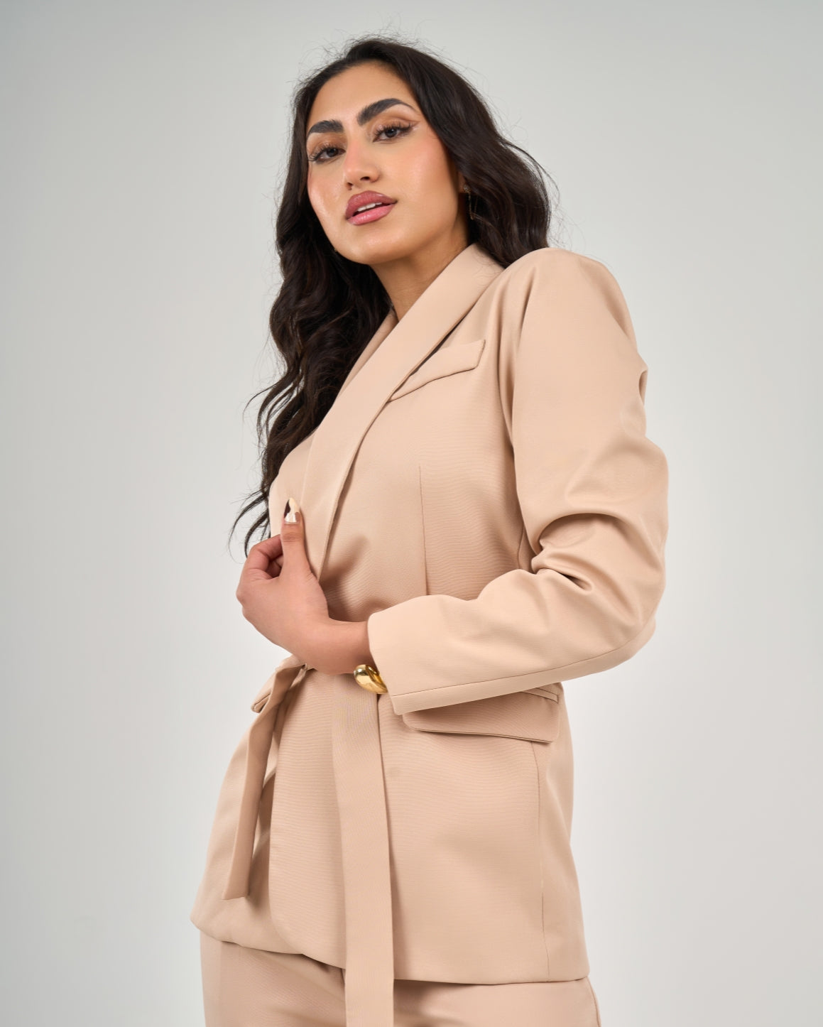 Premium Tailored Belted Blazer