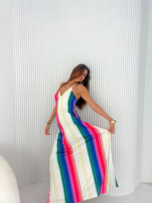 Rainbow Strappy Dress