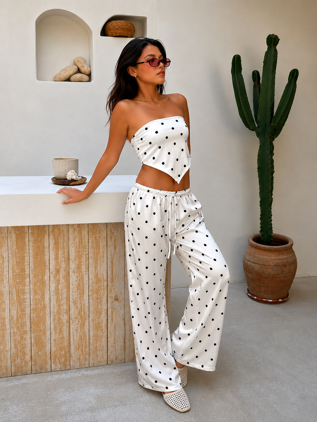 "Midnight Polka Summer Set"
