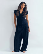 Elegant Stylish Belted Trousers Set