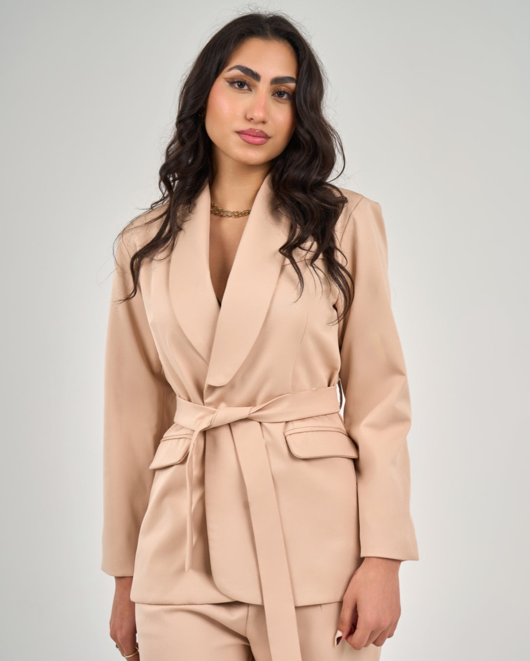 Premium Tailored Belted Blazer