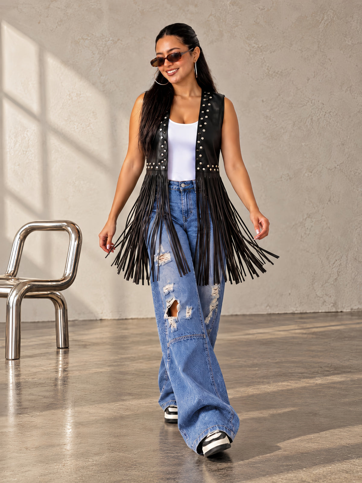The Midnight Fringe Vest