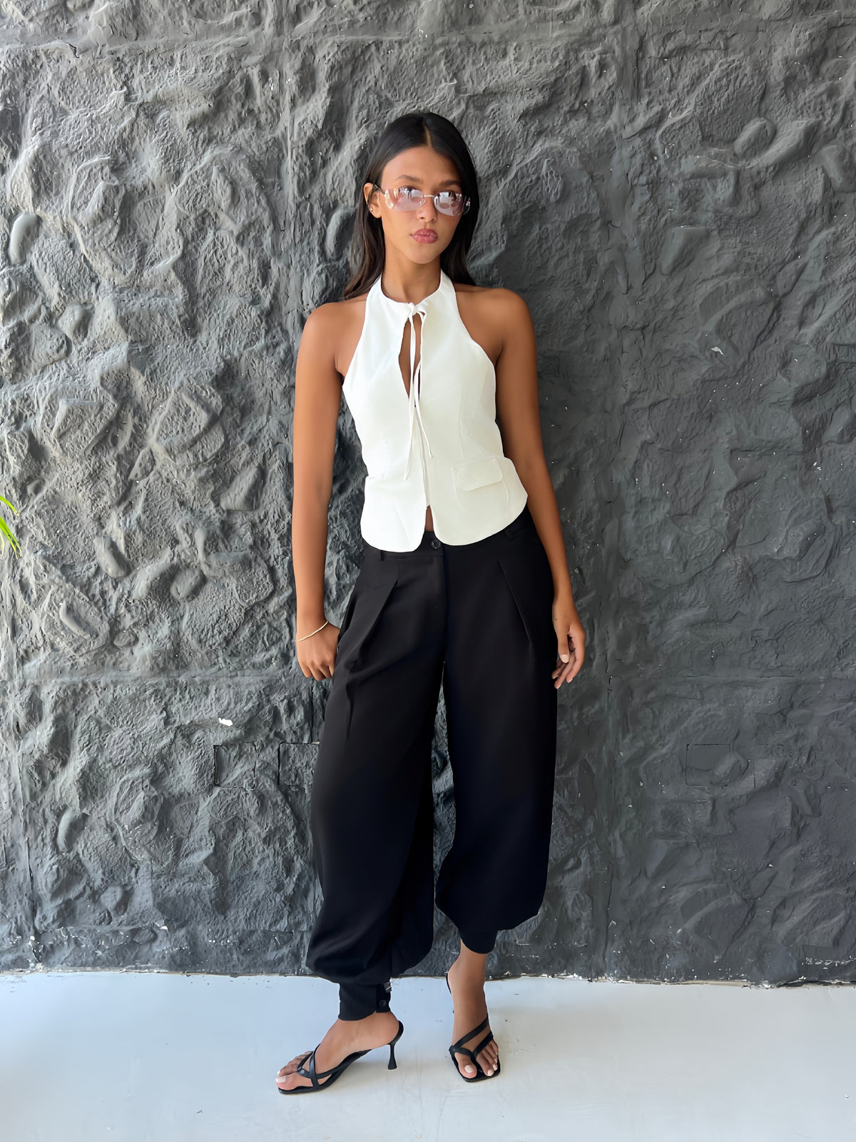 Pleated Tapered Pants