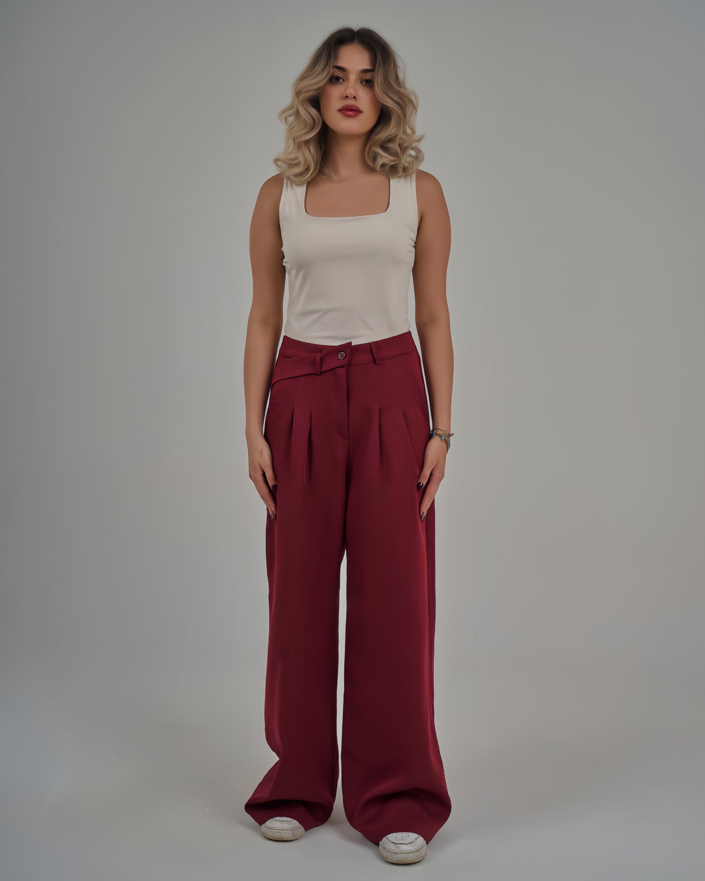 Seam trousers fabric decorative belt